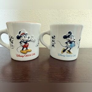Disney Cruise Line Mickey and Minnie mug set NWT